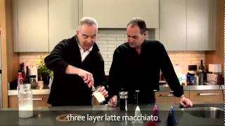 aerolatte  milk frother makes three layer caffè latte macchiato [upl. by Ielerol]