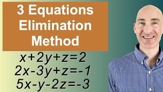 Solving Systems of 3 Equations Elimination [upl. by Lean]