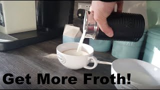 How to Get More Froth from Your Nespresso Coffee Aeroccino  Nespresso tips and help [upl. by Astor]